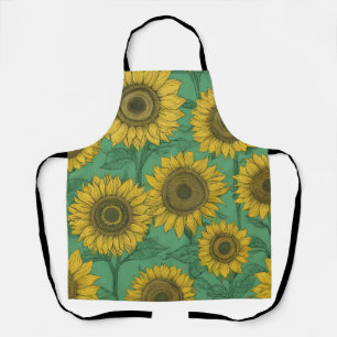 Tablier Motif de tournesol jaune