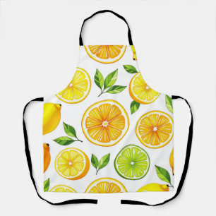 Tablier Motif de tranche de citron agrume