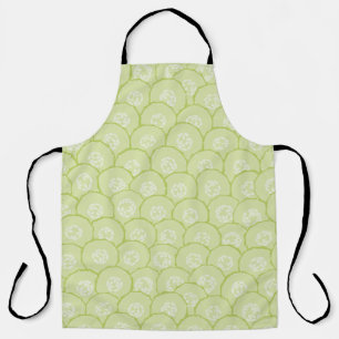Tablier Motif de tranche de concombre vert moderne