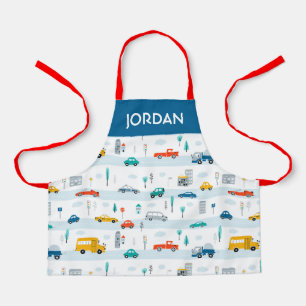 Tablier Motif de véhicule routier migre