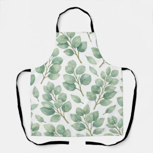 Tablier Motif de verdure d'eucalyptus à l'aquarelle