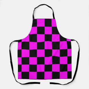 Tablier Motif de vérification À damiers violet noir