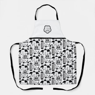 Tablier Motif d'équipements et accessoires de golf modern