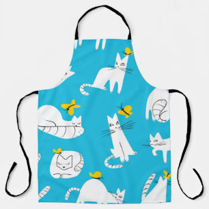 Tablier Motif des chats et papillons