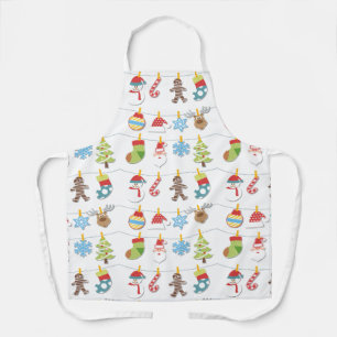 Tablier Motif des éléments de Noël mignons ID729