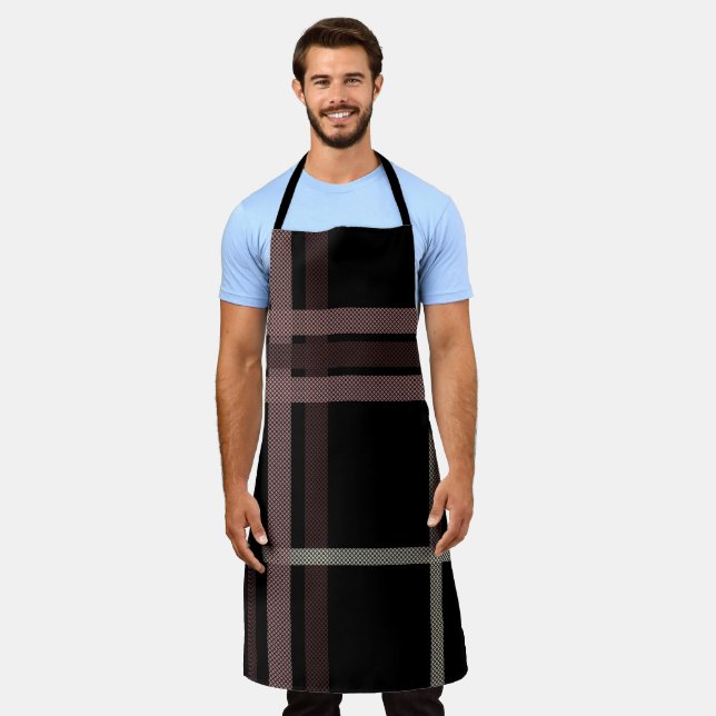 Tablier Motif détail Tartan (Porté)