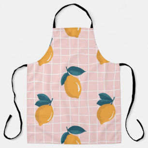 Tablier Motif d'été vintage sans soudure avec citrons à