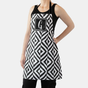 Tablier Motif diamant noir et blanc Monogram
