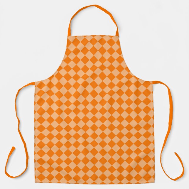 Tablier Motif diamant Orange Checker (Recto)