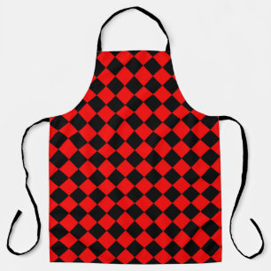 Tablier Motif diamant Red Black Checker