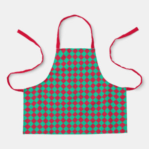Tablier Motif diamant Red Green Checker