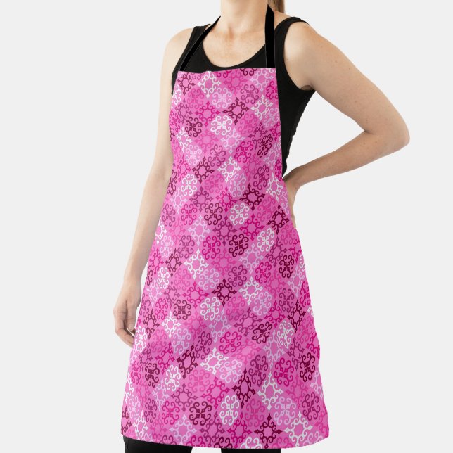 Tablier Motif diamanté à filigrane rose (Insitu)