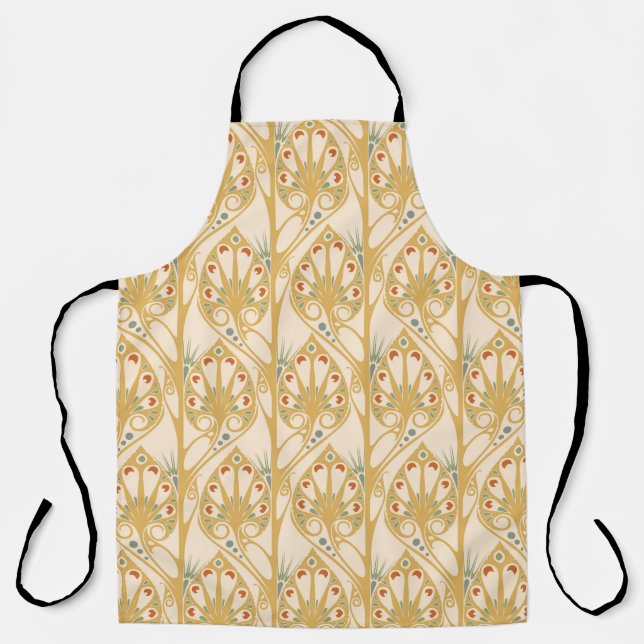 Tablier Motif d'illustration Art nouveau rétro (Recto)