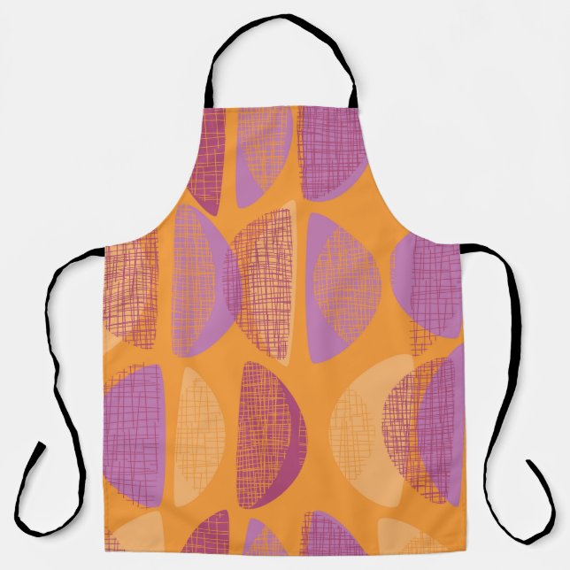 Tablier Motif d'illustration de style moderne du milieu du (Recto)