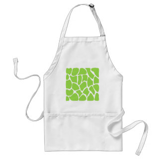 Tablier Motif d'impression de girafe en vert de chaux