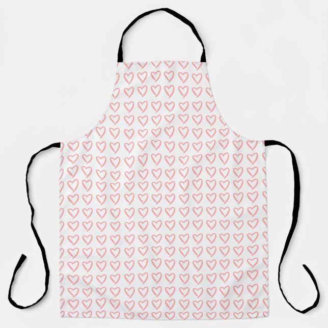 Tablier Motif dooddle du coeur (Recto)
