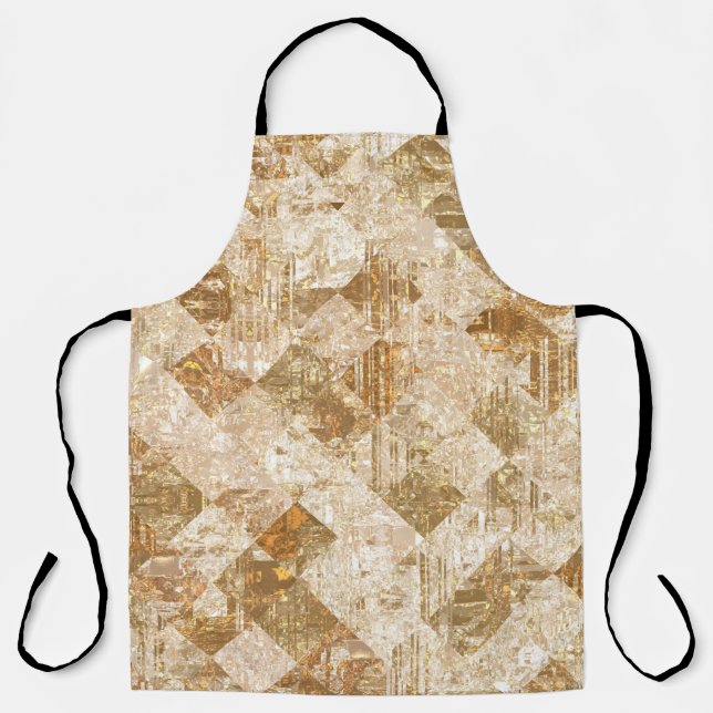 Tablier Motif doré en mosaïque abstraite (Recto)