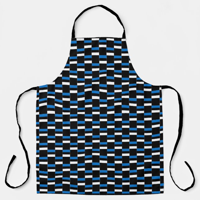 Tablier motif du drapeau À damiers Estonie (Recto)