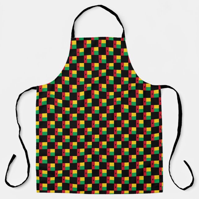 Tablier motif du drapeau À damiers Guinée-Bissau (Recto)