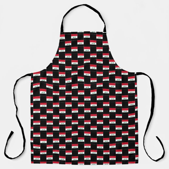 Tablier motif du drapeau À damiers Irak (Recto)