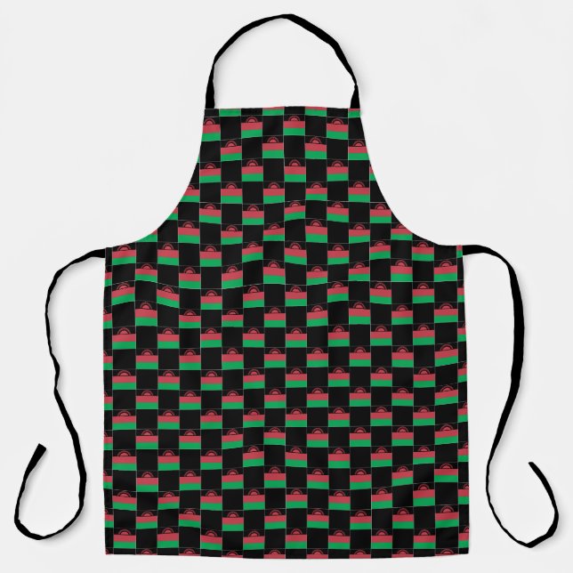 Tablier motif du drapeau À damiers Malawi (Recto)