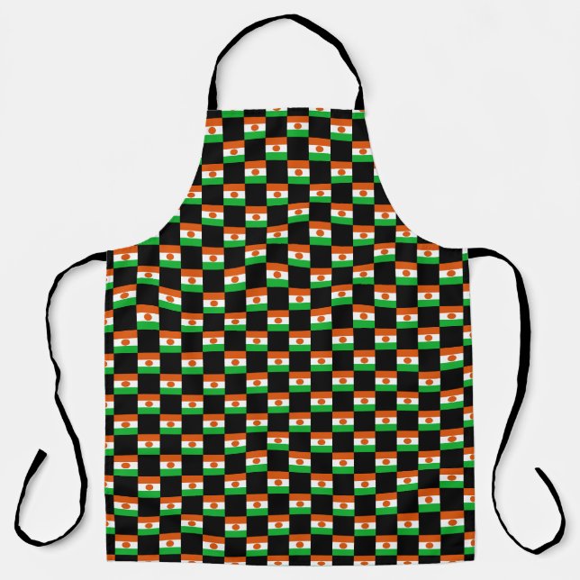 Tablier motif du drapeau À damiers Niger (Recto)
