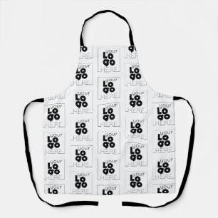 Tablier Motif du logo noir de l'entreprise personnalisée