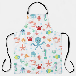 Tablier Motif du monde marin