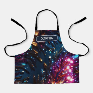 Tablier Motif électrique floral coloré personnalisé