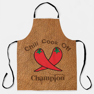 Tablier motif en cuir Chili Cook Off Champion