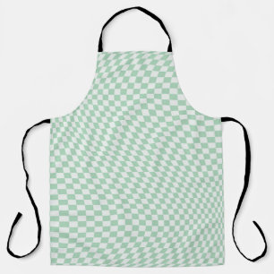 Tablier Motif en damier vert À damiers Pastel