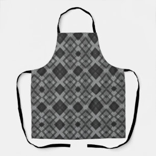 Tablier Motif en diamant géométrique noir et blanc
