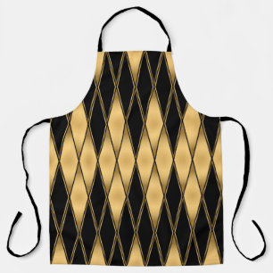 Tablier Motif en or et en noir