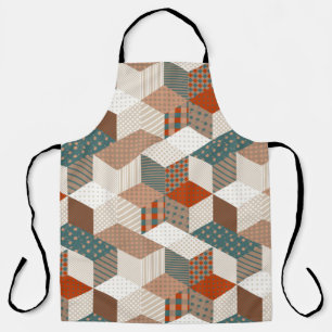 Tablier Motif en patchwork sans couture avec étoiles. reto