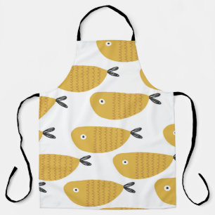 Tablier Motif enfantin sans couture avec des poissons drôl