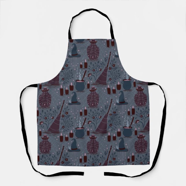 Tablier Motif ensorcelant de Halloween sous la lune (Recto)