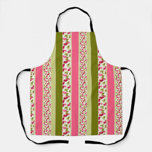 Tablier Motif estival lumineux de rayures multicolores