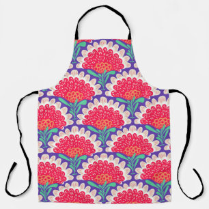 Tablier Motif ethnique vintage avec fleurs. Design floral