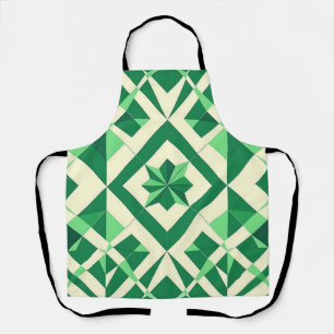 Tablier Motif étoile géométrique vert émeraude
