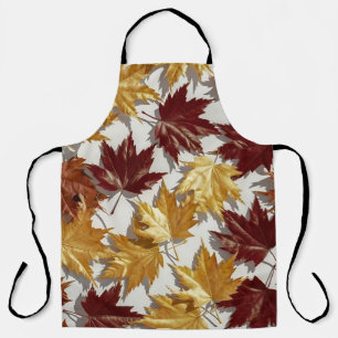 Tablier Motif feuille d'érable Brown d'or