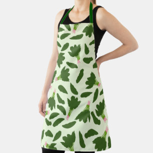 Tablier Motif Feuille Green Spinach