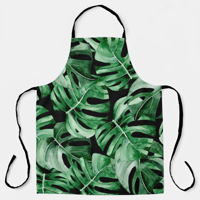 Tablier Motif feuille Monstera (Recto)