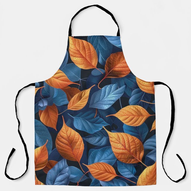 Tablier Motif feuille multicolore (Recto)