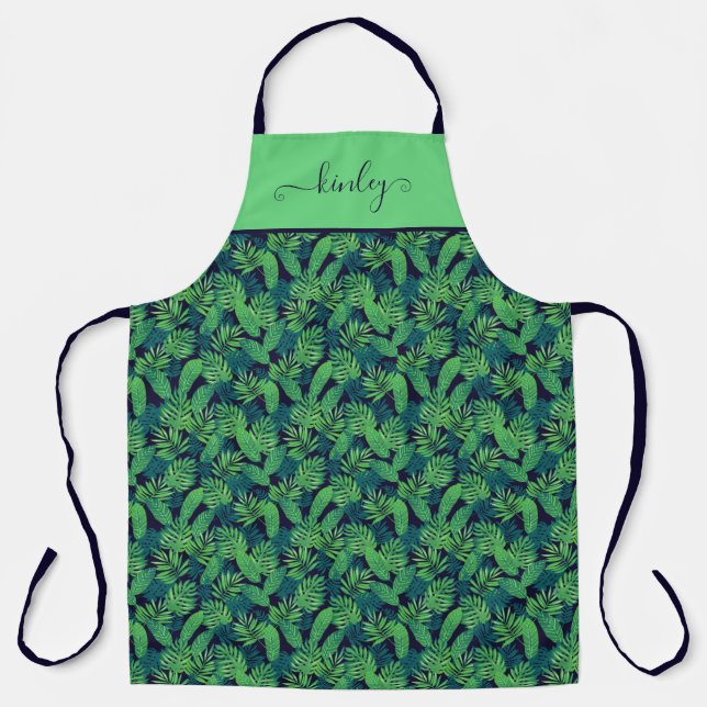 Tablier Motif Feuille tropical (Recto)