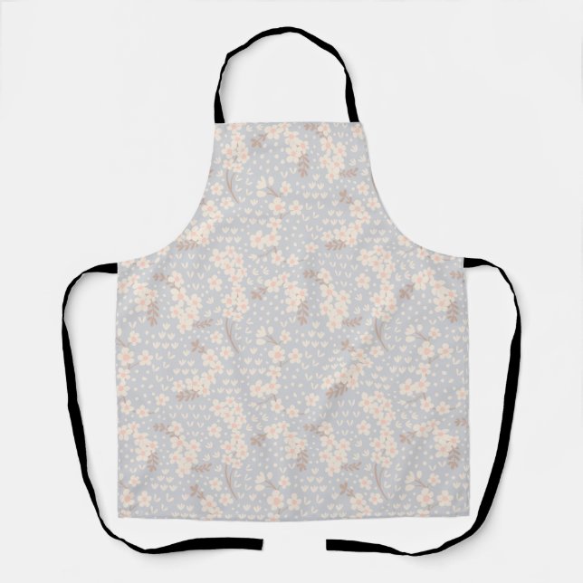Tablier Motif fleur de myosotis (Recto)