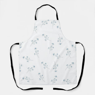 Tablier Motif fleur sauvage bleue