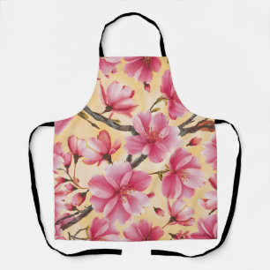 Tablier "Motif floral à l'aquarelle de fleurs de cerisier"
