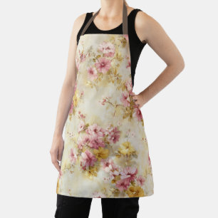 Tablier Motif floral à l'aquarelle vintage
