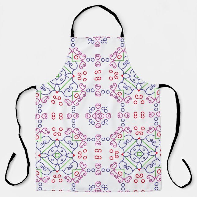 Tablier motif floral Abstrait design abstrait, art, maison (Recto)