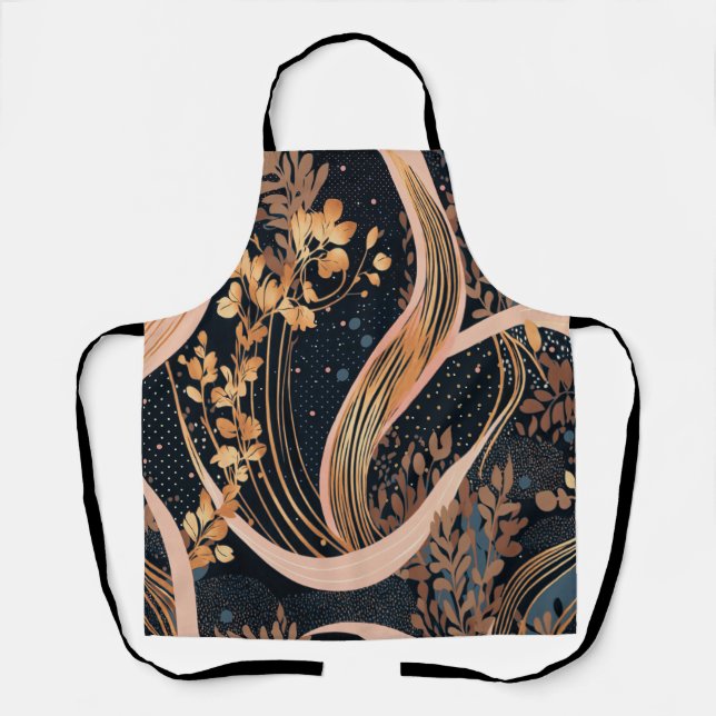 Tablier motif floral Abstrait, pois, vignes (Recto)